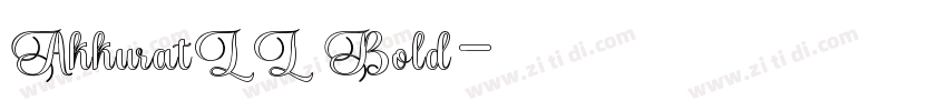 AkkuratLL Bold字体转换